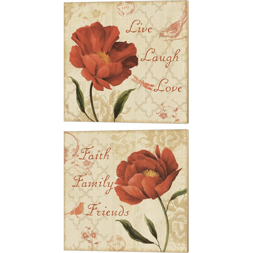 Live Laugh Love & Faith Family Friends by Lisa Audit, 2 Piece Canvas Art Set