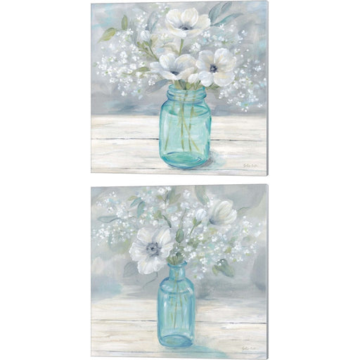 Vintage Jar Bouquet by Cynthia Coulter, 2 Piece Canvas Art Set