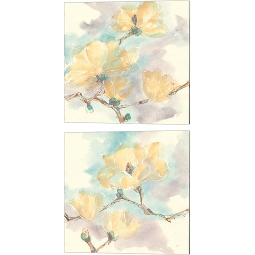 Magnolias in White by Chris Paschke, 2 Piece Canvas Art Set