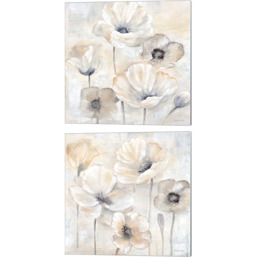Gray Poppy Garden by Cynthia Coulter, 2 Piece Canvas Art Set