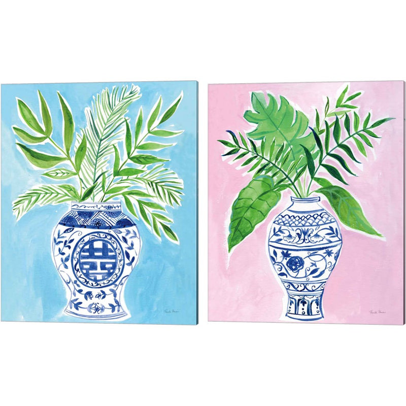 Elegant Chinoiserie Crop by Farida Zaman, 2 Piece Canvas Art Set