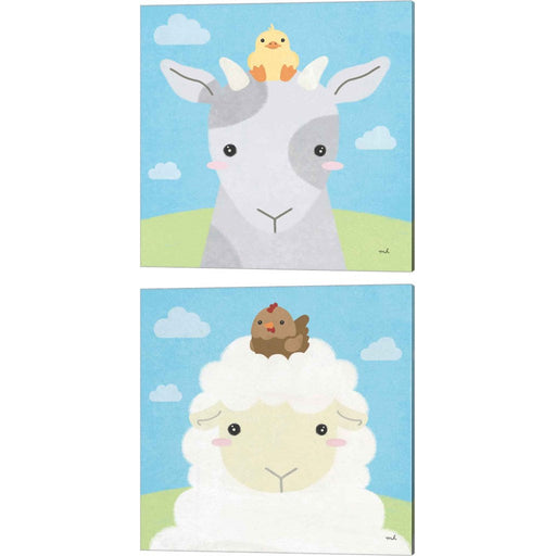 Barn Buddies A by Moira Hershey, 2 Piece Canvas Art Set