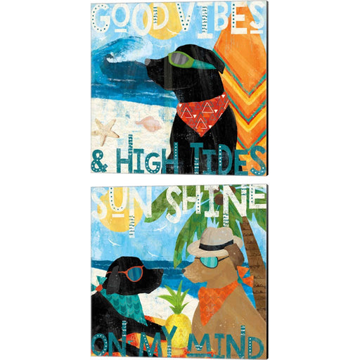 Good Vibes by Veronique Charron, 2 Piece Canvas Art Set