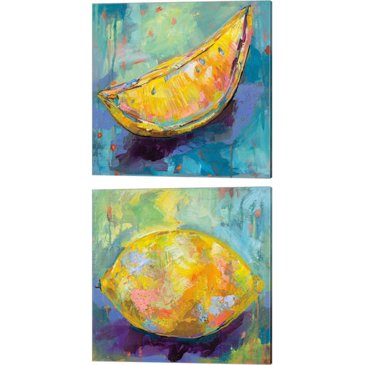 Lemon & Lemon Wedge by Jeanette Vertentes, 2 Piece Canvas Art Set