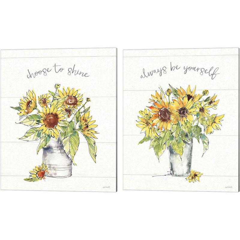 Sunflower Fields by Anne Tavoletti, 2 Piece Canvas Art Set