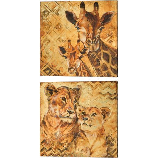 Safari Mother and Son by Patricia Pinto, 2 Piece Canvas Art Set