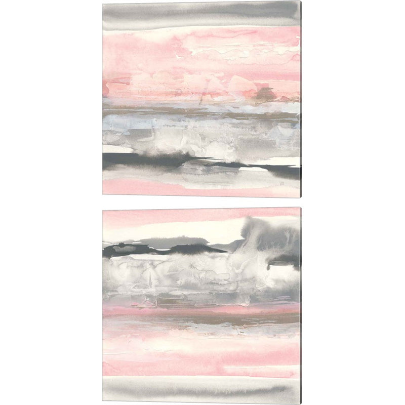 Charcoal and Blush by Chris Paschke, 2 Piece Canvas Art Set