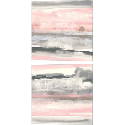 Charcoal and Blush by Chris Paschke, 2 Piece Canvas Art Set