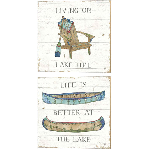Lake Sketches Color by Daphne Brissonnet, 2 Piece Canvas Art Set