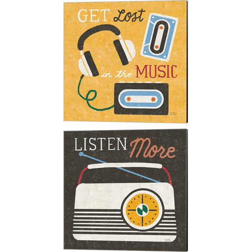 Retro Desktop B by Michael Mullan, 2 Piece Canvas Art Set