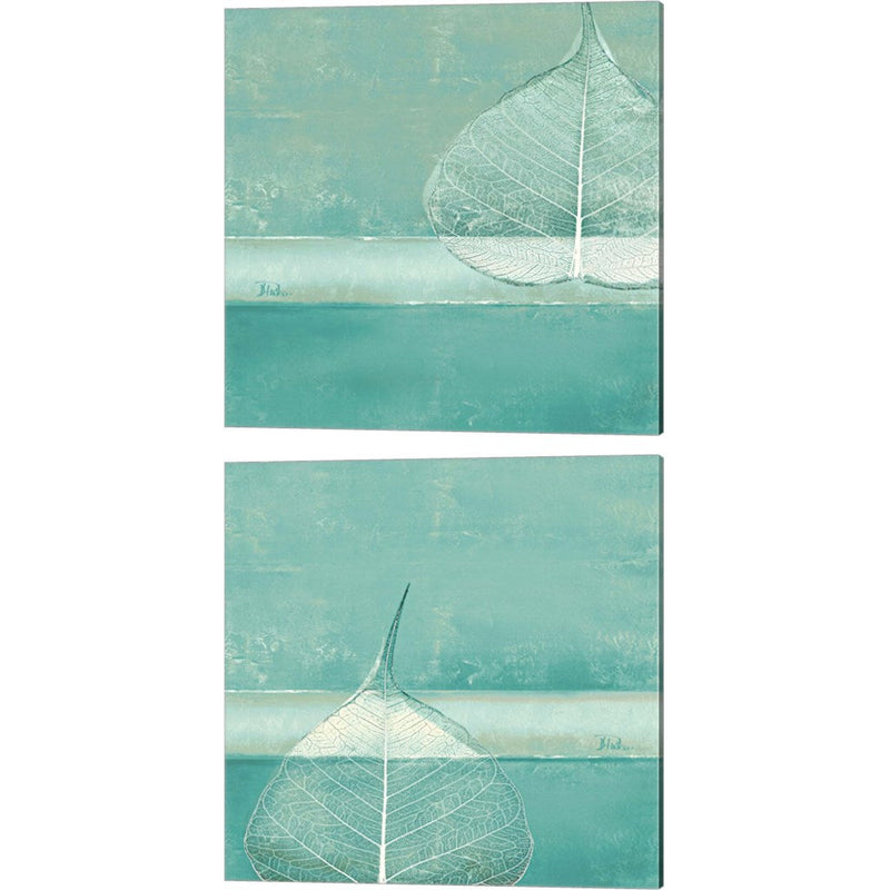 Less is More on Teal by Patricia Pinto, 2 Piece Canvas Art Set