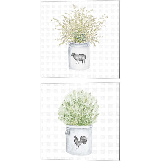 Farm Herbs by Janice Gaynor, 2 Piece Canvas Art Set