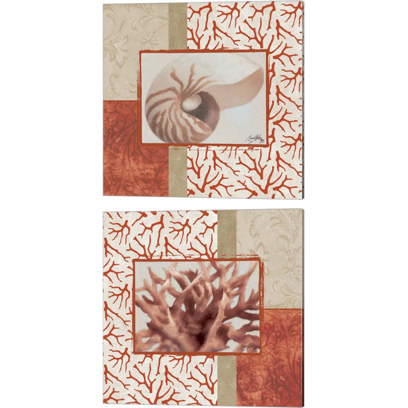 Coral Branch by Elizabeth Medley, 2 Piece Canvas Art Set