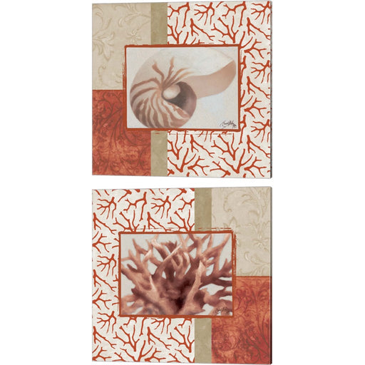 Coral Branch by Elizabeth Medley, 2 Piece Canvas Art Set