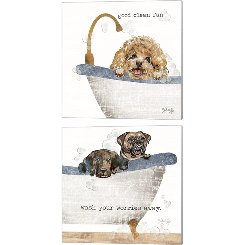 Good Clean Fun & Wash Your Worries Away by Marla Rae, 2 Piece Canvas Art Set