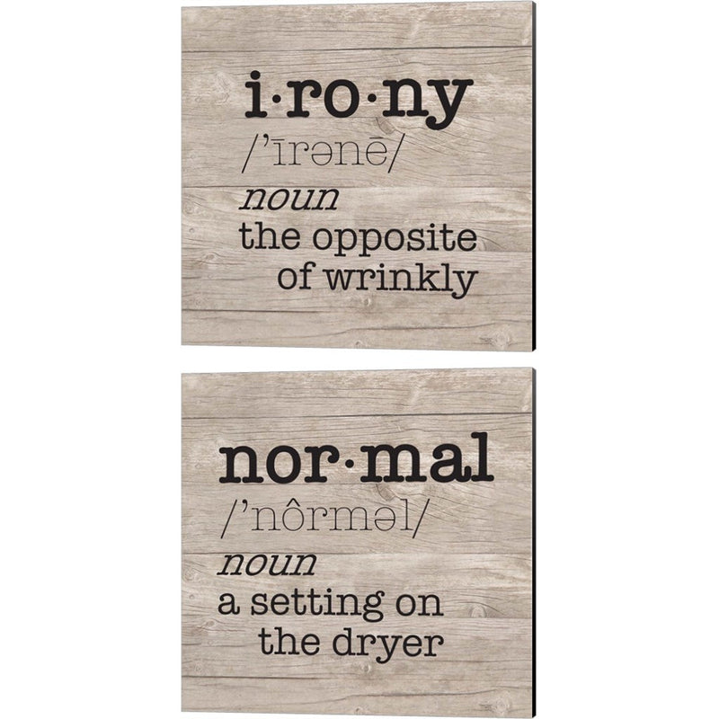 Laundry Room Humor by Tara Reed, 2 Piece Canvas Art Set