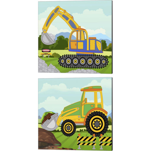 Construction Fun by Jean Plout, 2 Piece Canvas Art Set