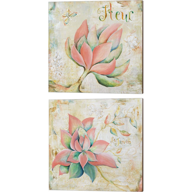 Flower Fancy & Garden Gaiety by Linda Arandas, 2 Piece Canvas Art Set