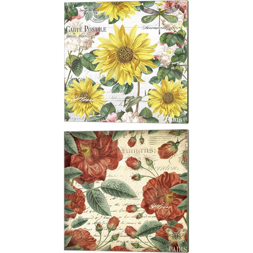 Paris & New Orleans Garden by Mary Jane Creative, 2 Piece Canvas Art Set