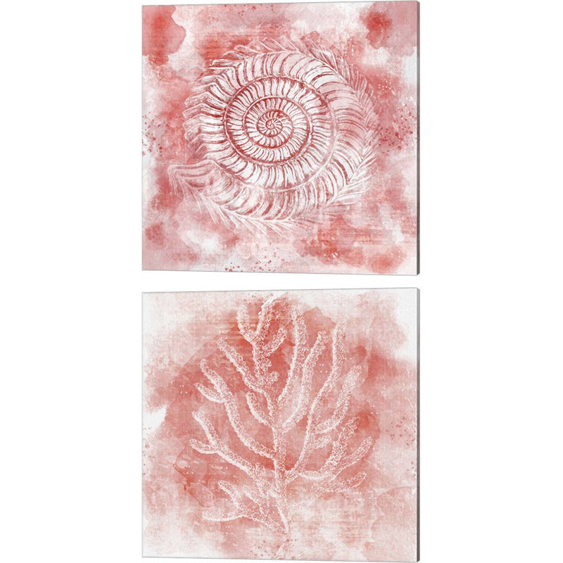 Coral Sea by Mary Jane Creative, 2 Piece Canvas Art Set