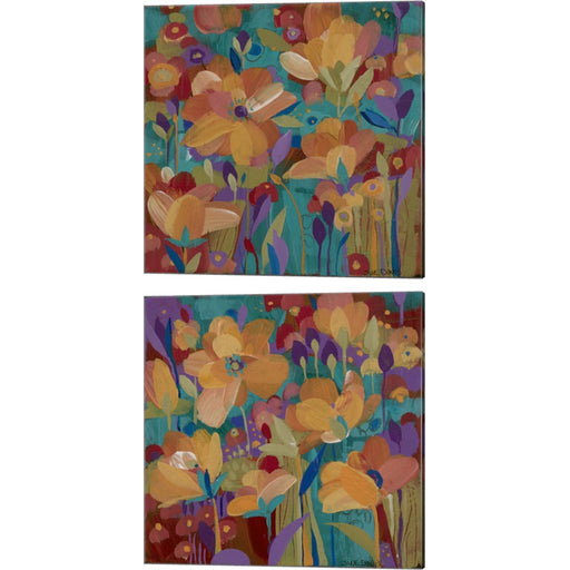 Bright Floral by Sue Davis, 2 Piece Canvas Art Set