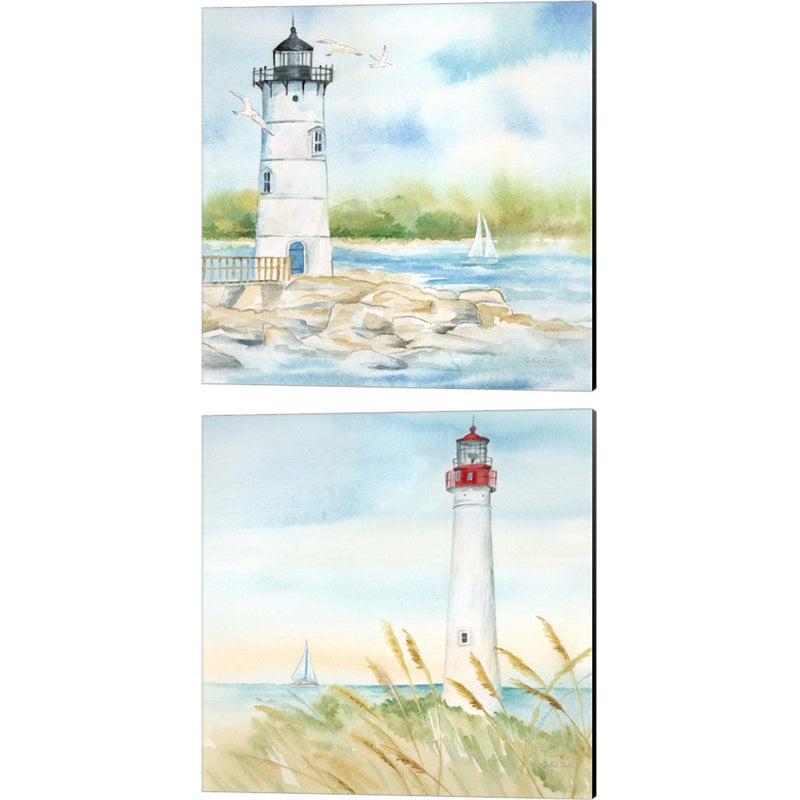 East Coast Lighthouse by Cynthia Coulter, 2 Piece Canvas Art Set