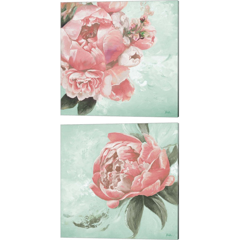 Pink Peonies by Patricia Pinto, 2 Piece Canvas Art Set