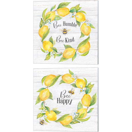 Lemons & Bees Sentiment by Cynthia Coulter, 2 Piece Canvas Art Set