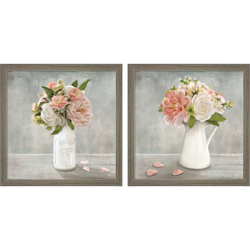 Summer Picks by Mollie B., 2 Piece Rustic Grey Framed Art Set