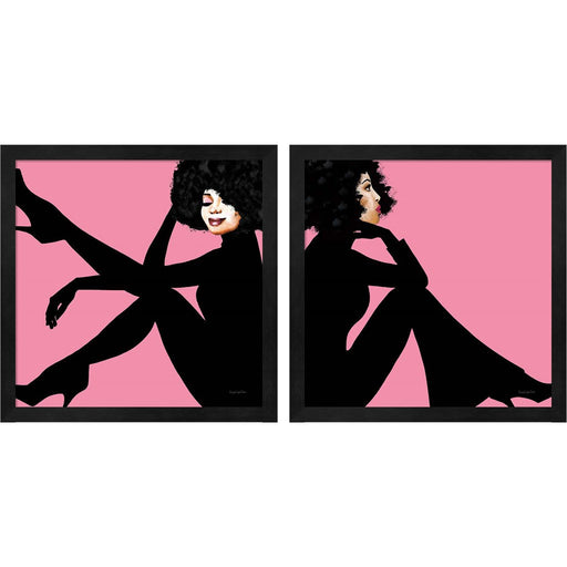 She is Everything by Mercedes Lopez Charro, 2 Piece Black Framed Art Set