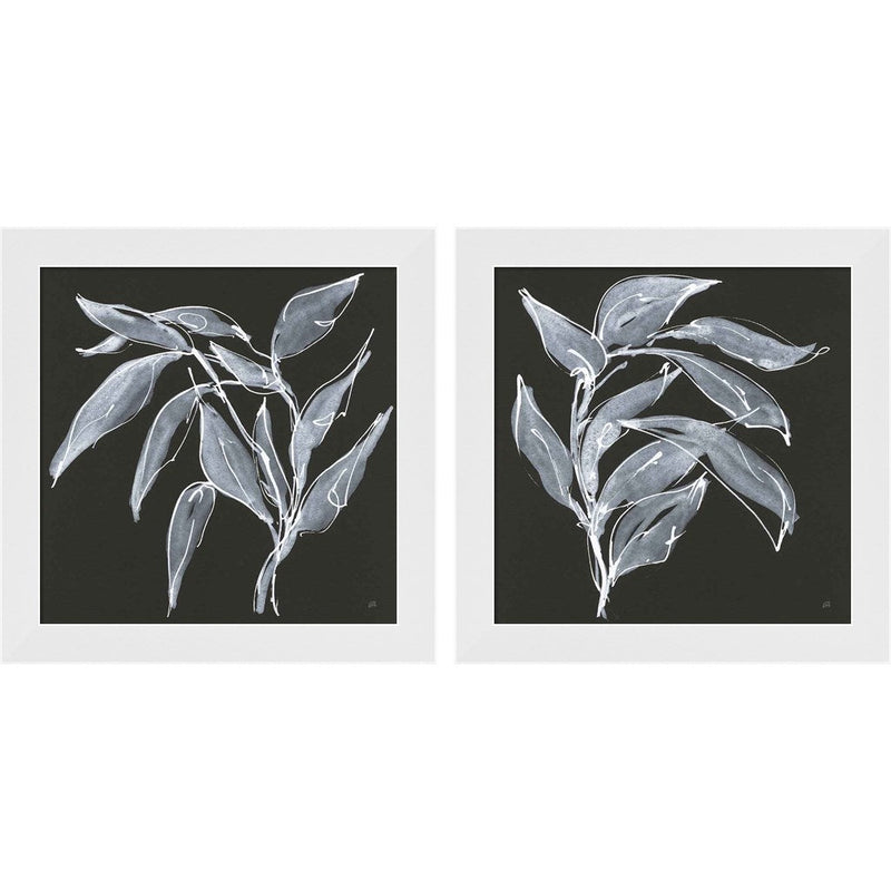 Branch B by Chris Paschke, 2 Piece White Framed Art Set