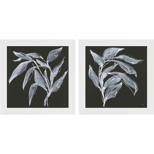 Branch B by Chris Paschke, 2 Piece White Framed Art Set