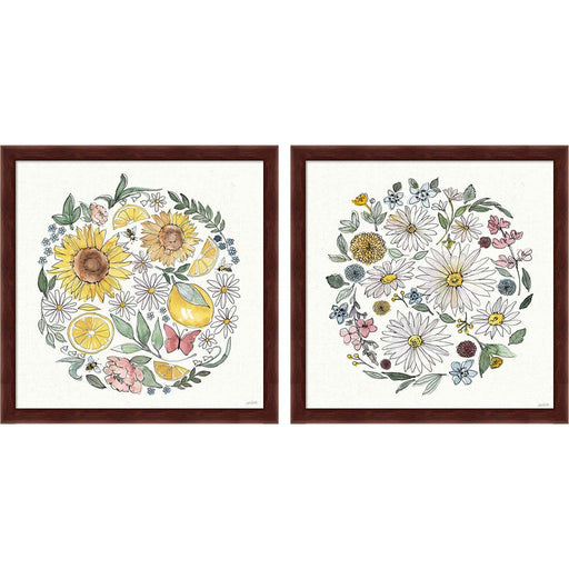 Farmhouse Flea Market B by Anne Tavoletti, 2 Piece Brown Framed Art Set