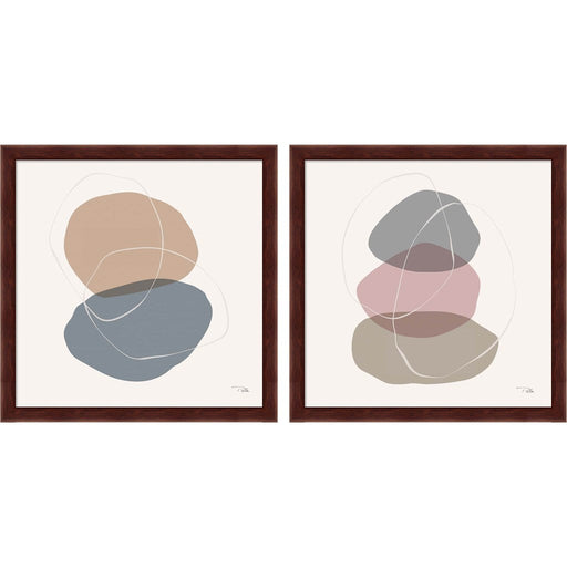 Down to Earth dusty A by Pela, 2 Piece Brown Framed Art Set