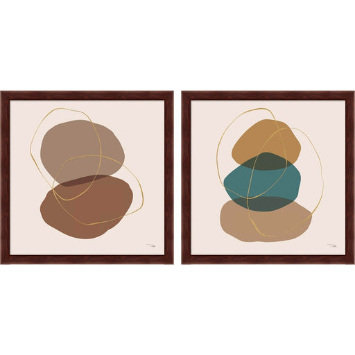 Down to Earth earthy A by Pela, 2 Piece Brown Framed Art Set