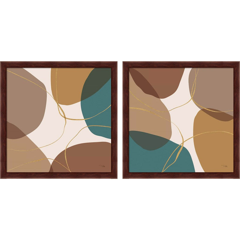 Down to Earth earthy B by Pela, 2 Piece Brown Framed Art Set
