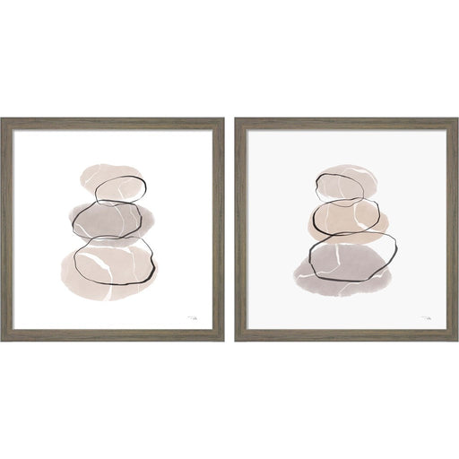 Organic Feel by Pela, 2 Piece Rustic Grey Framed Art Set