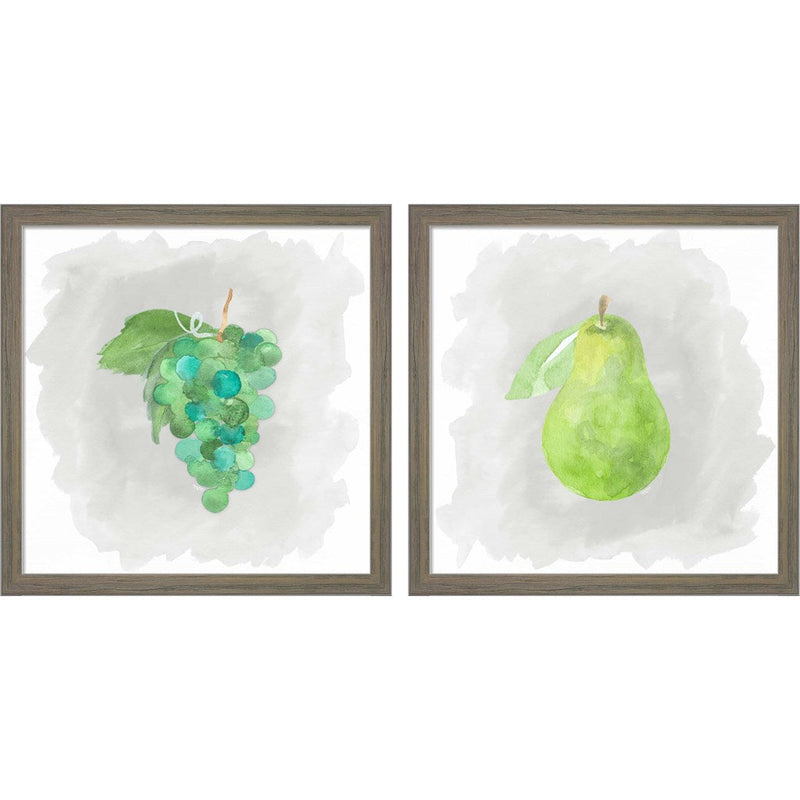 Lifes Sweet A by Tara Reed, 2 Piece Rustic Grey Framed Art Set