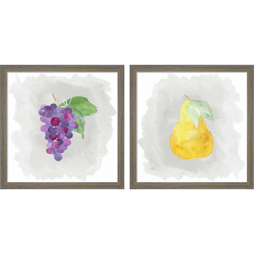 Lifes Sweet C by Tara Reed, 2 Piece Rustic Grey Framed Art Set