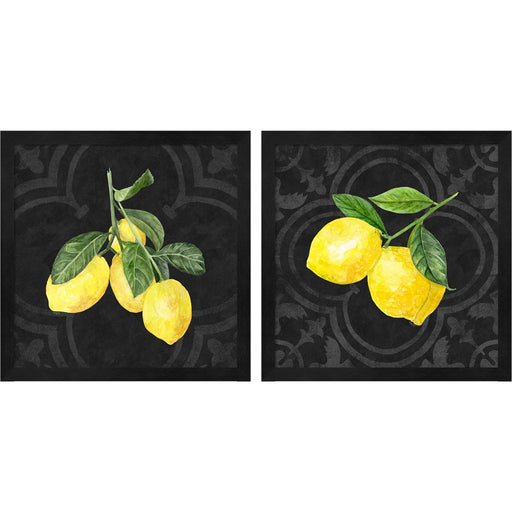 Live with Zest A by Tara Reed, 2 Piece Black Framed Art Set