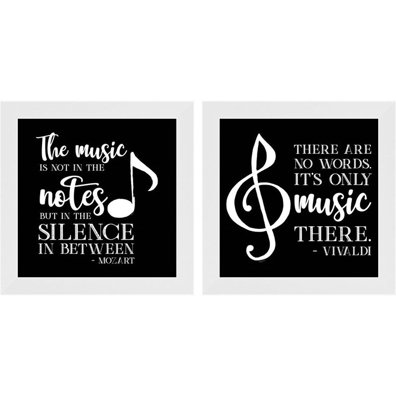 Moved by Music - Mozart & Vivaldi by Tara Reed, 2 Piece White Framed Art Set
