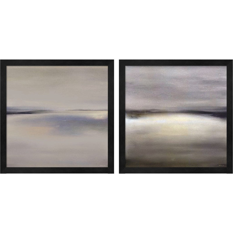 Distant Horizon by Stellar Design Studio, 2 Piece Black Framed Art Set
