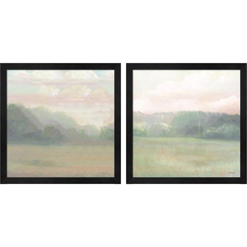 Peaceful Calm by Stellar Design Studio, 2 Piece Black Framed Art Set