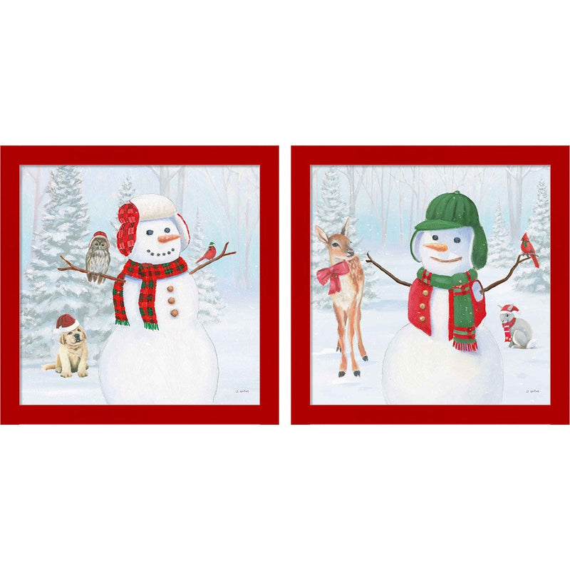 Dressed for Christmas by James Wiens, 2 Piece Red Framed Art Set