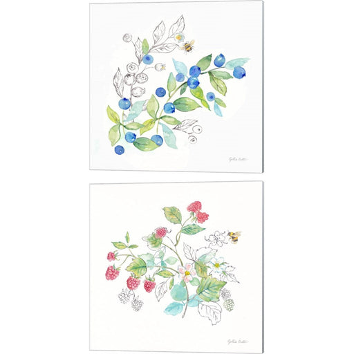 Berries and Bees B by Cynthia Coulter, 2 Piece Canvas Art Set