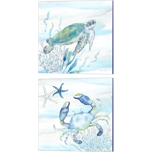 Great Blue Sea B by Cynthia Coulter, 2 Piece Canvas Art Set