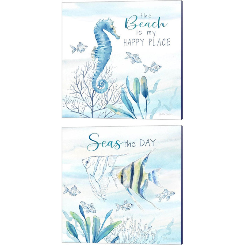 Great Blue Sea F by Cynthia Coulter, 2 Piece Canvas Art Set