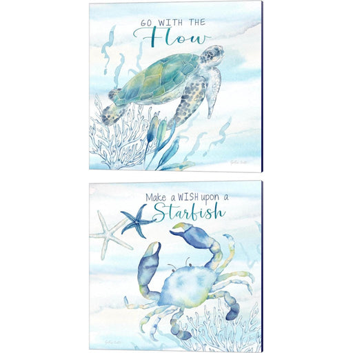 Great Blue Sea G by Cynthia Coulter, 2 Piece Canvas Art Set