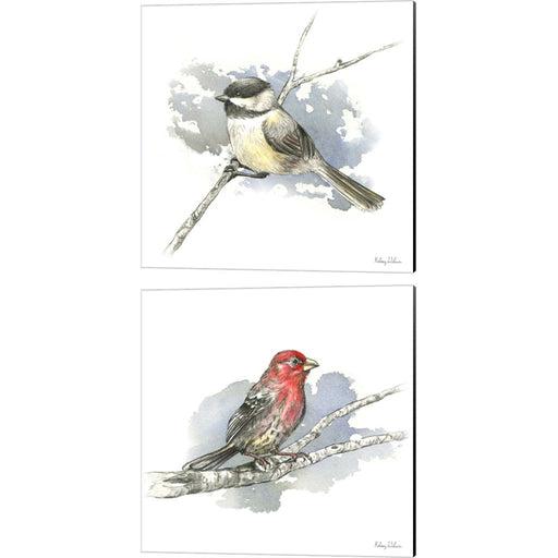 Birds & Branches - Chickadee & House Finch by Kelsey Wilson, 2 Piece Canvas Art Set