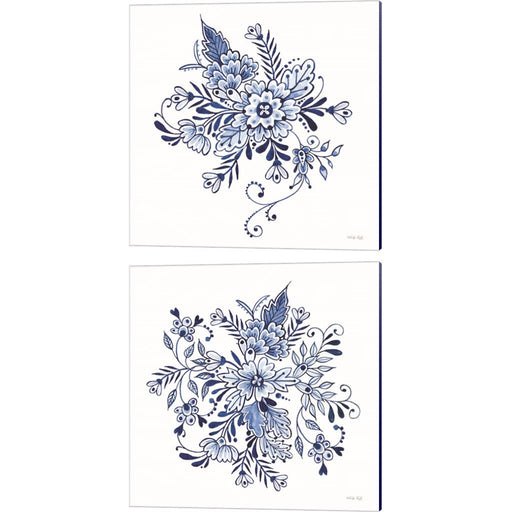 Blue & White Flowers by Cindy Jacobs, 2 Piece Canvas Art Set